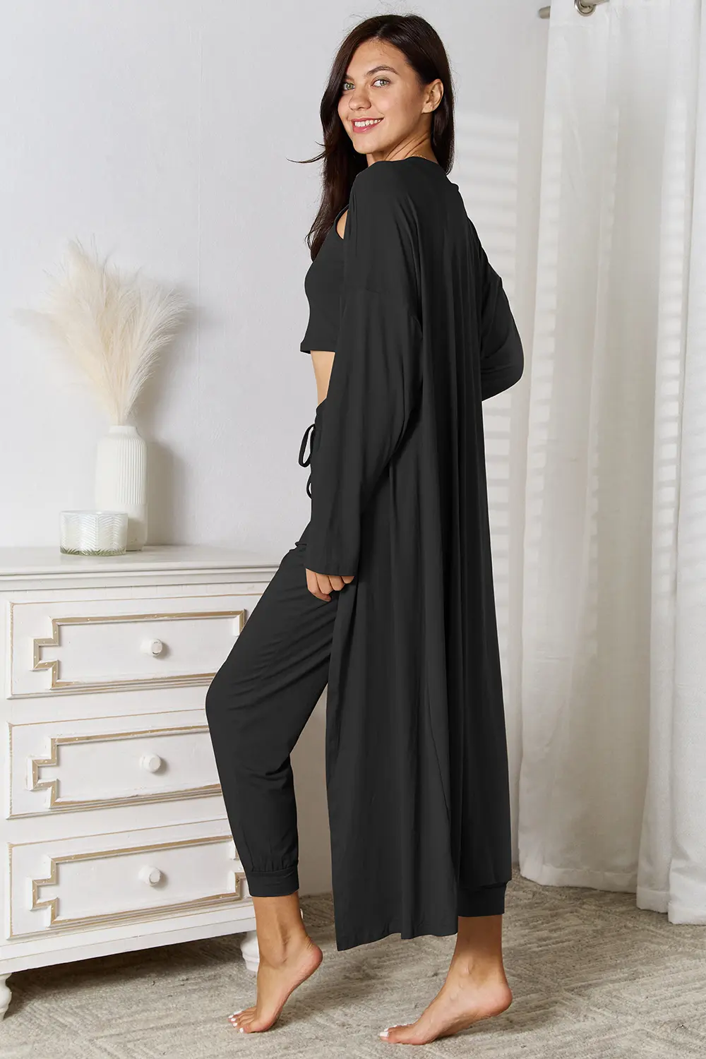 Tank, Pants, and Cardigan Set with Pockets, image 11