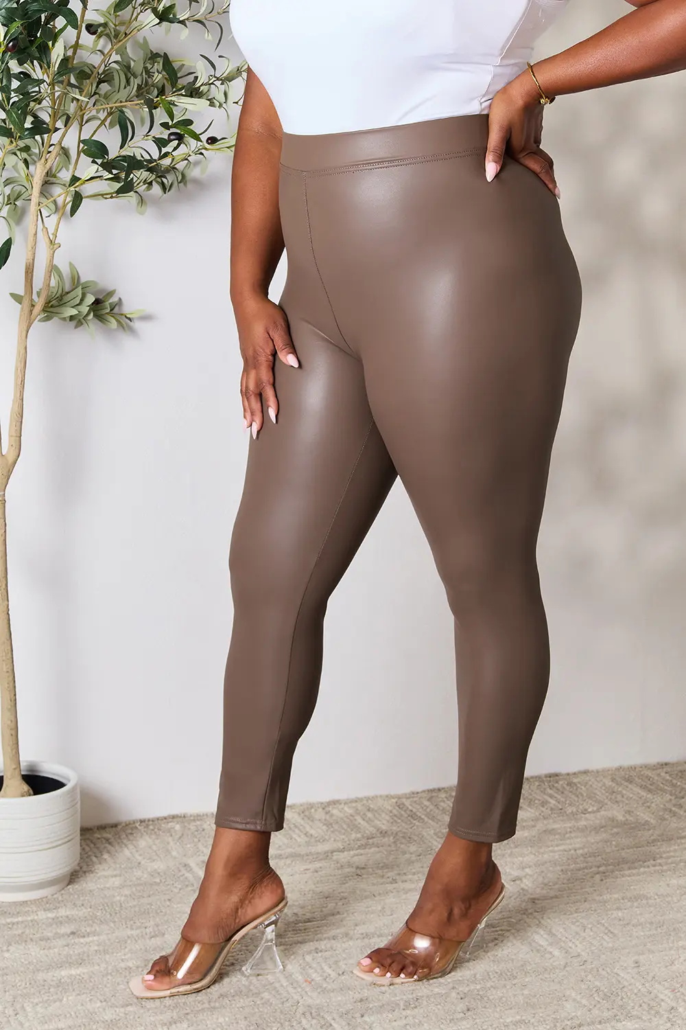 Full Size High Waist Skinny Pants, image 6