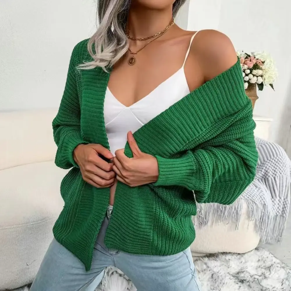 Open Front Lantern Sleeve Cardigan, image 2