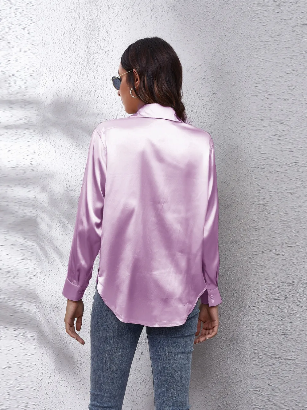 Collared Neck Buttoned Long Sleeve Shirt, image 10