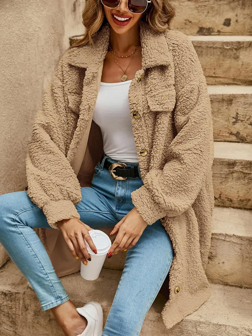 Collared Button Down Coat, image 5