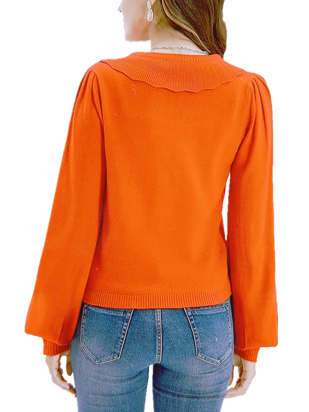 Collared Long Sleeve Button Down Cardigan, image 9