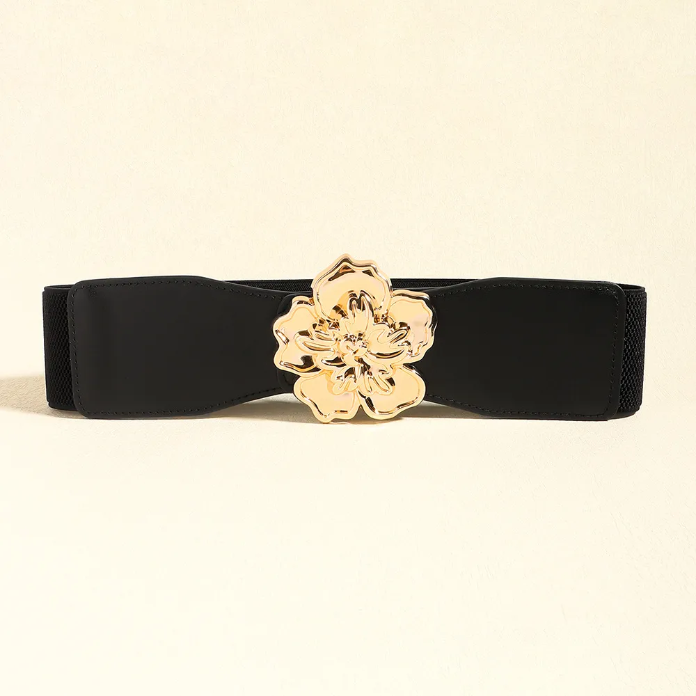 Flower Alloy Buckle Elastic Belt, image 9