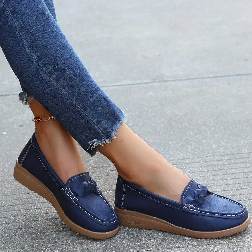Weave Wedge Heeled Loafers, image 9