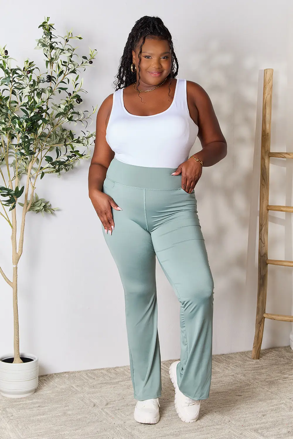 Full Size Wide Waistband Sports Pants, image 4