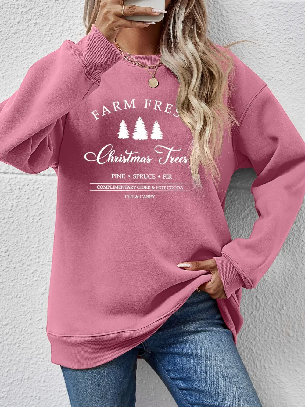 Graphic Round Neck Dropped Shoulder Sweatshirt, image 16