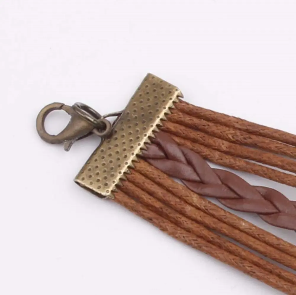 Alloy PU Leather Rope Bracelet, image 3