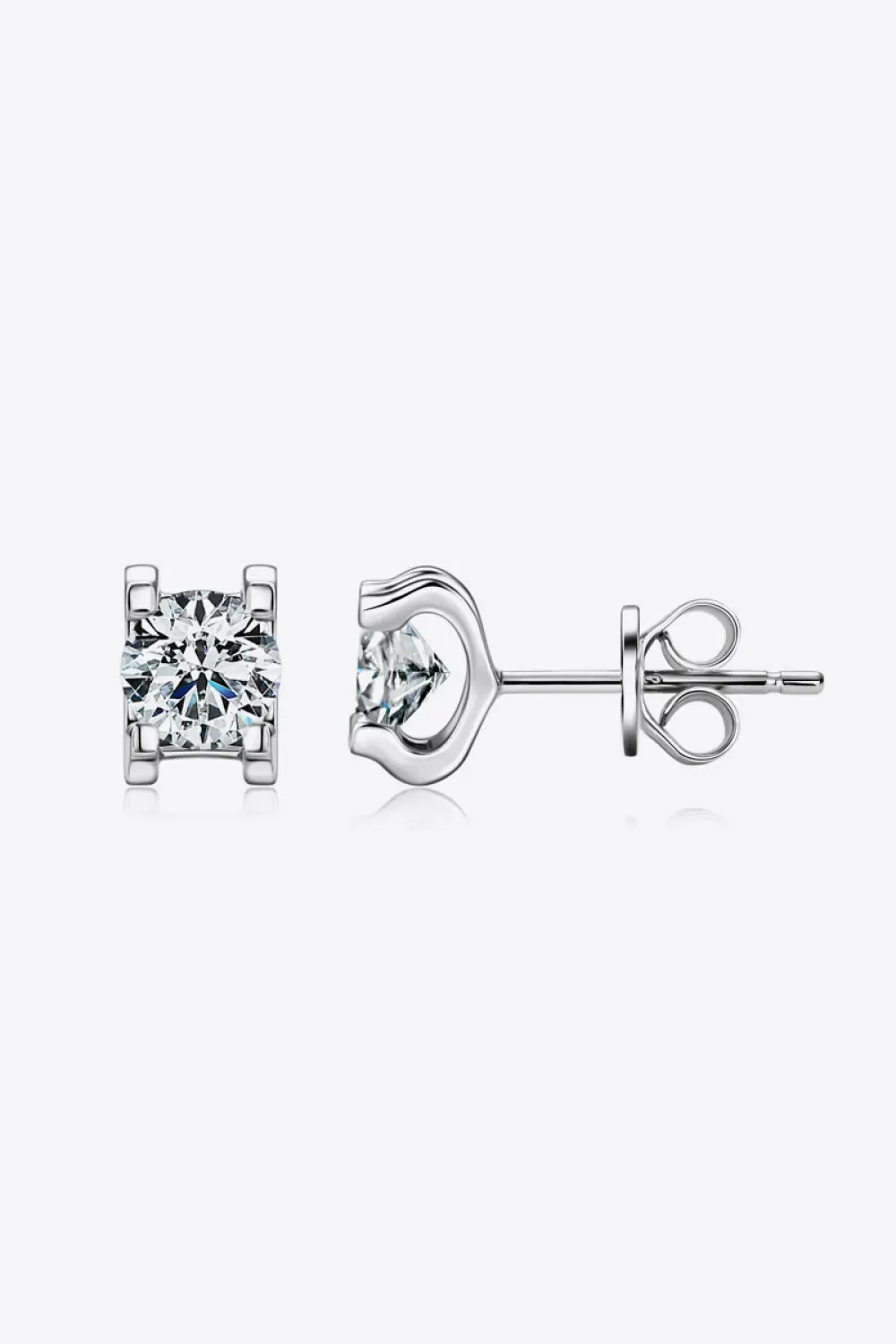 Moissanite 925 Sterling Silver Stud Earrings, image 10