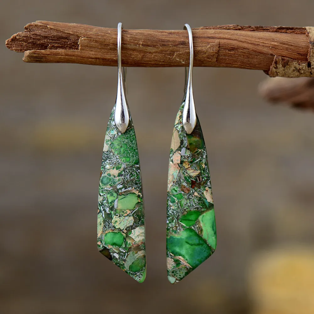 Gold-Plated Copper Dangle Earrings, image 6