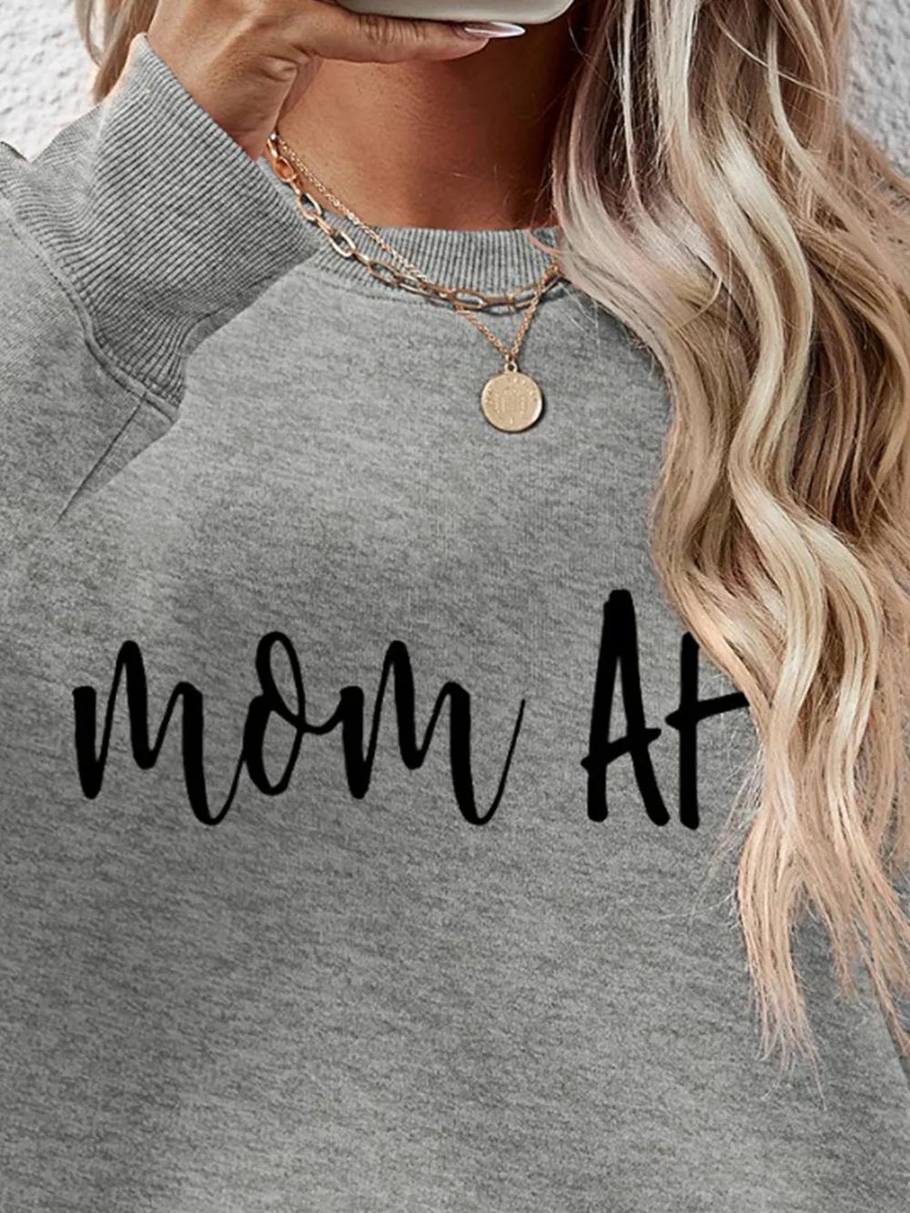 Letter Graphic Dropped Shoulder Sweatshirt, image 14