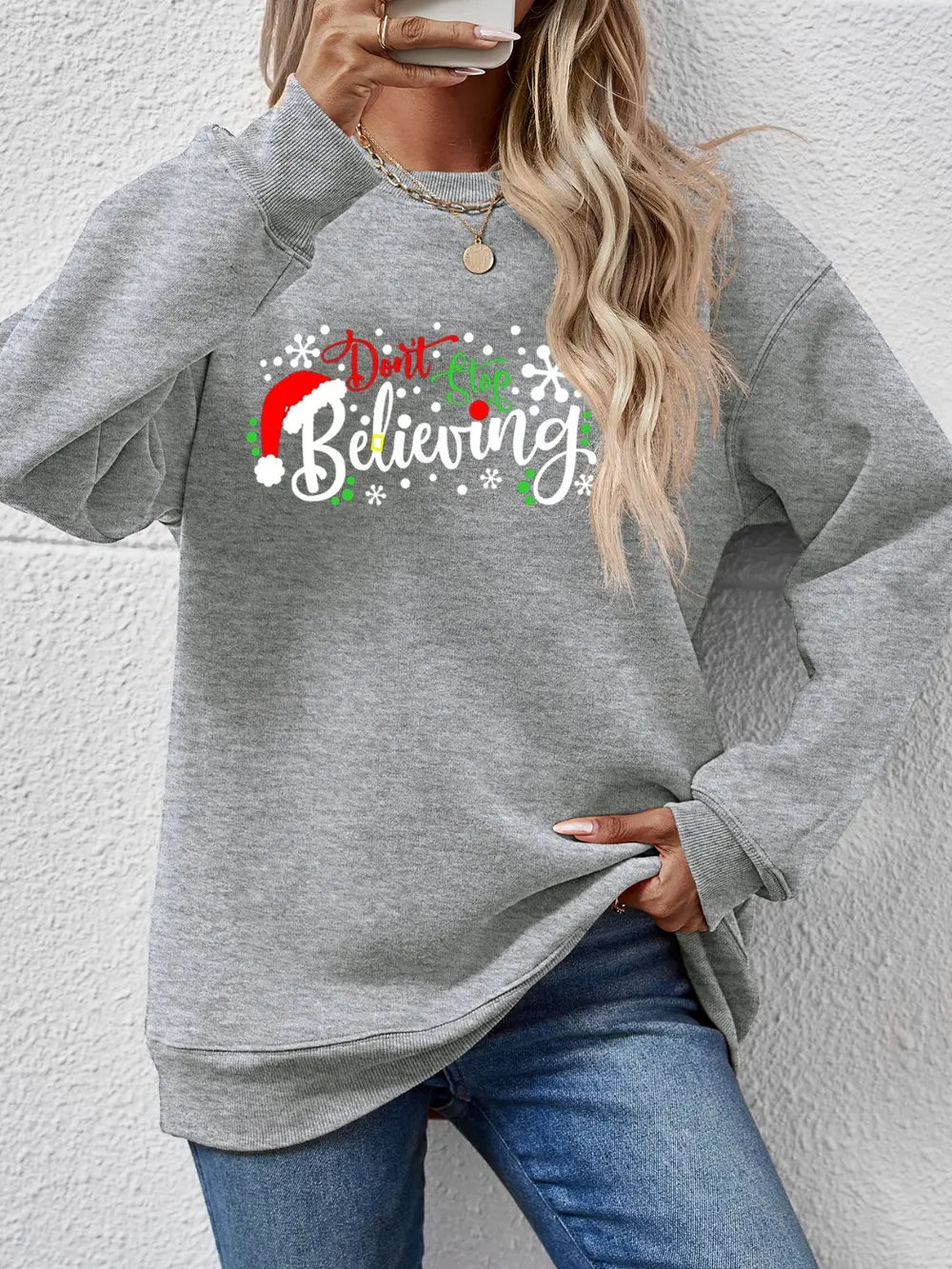 Letter Graphic Long Sleeve Sweatshirt, image 5