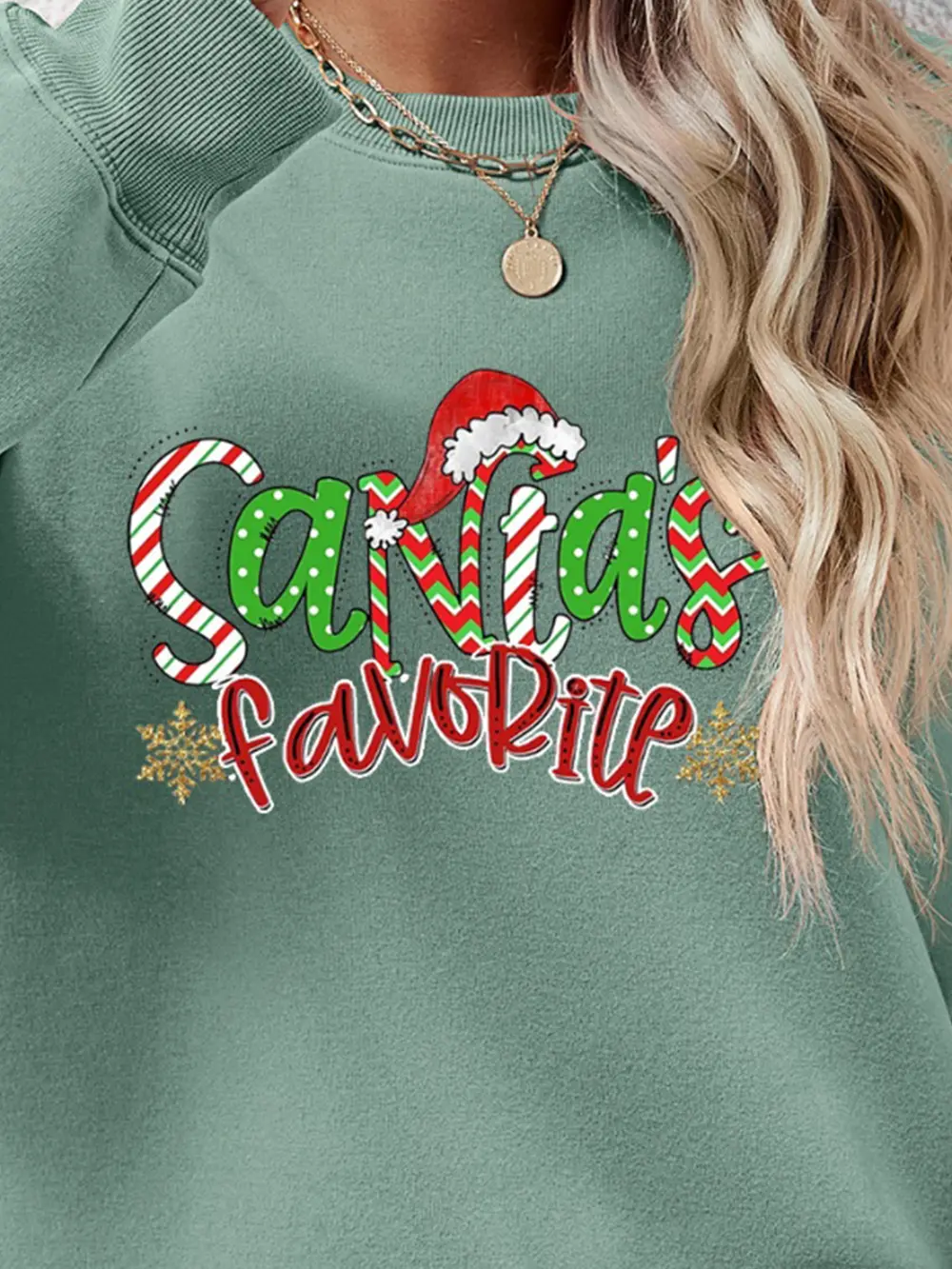 Letter Graphic Round Neck Long Sleeve Sweatshirt, image 14