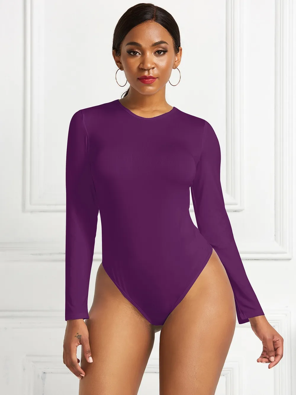 Round Neck Long Sleeve Bodysuit, image 22