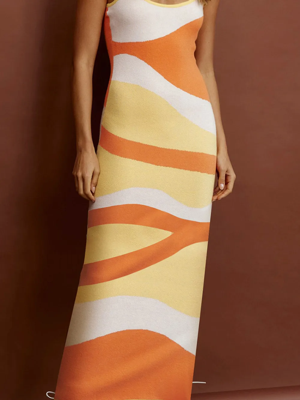 Spaghetti Strap Maxi Sweater Dress, image 12