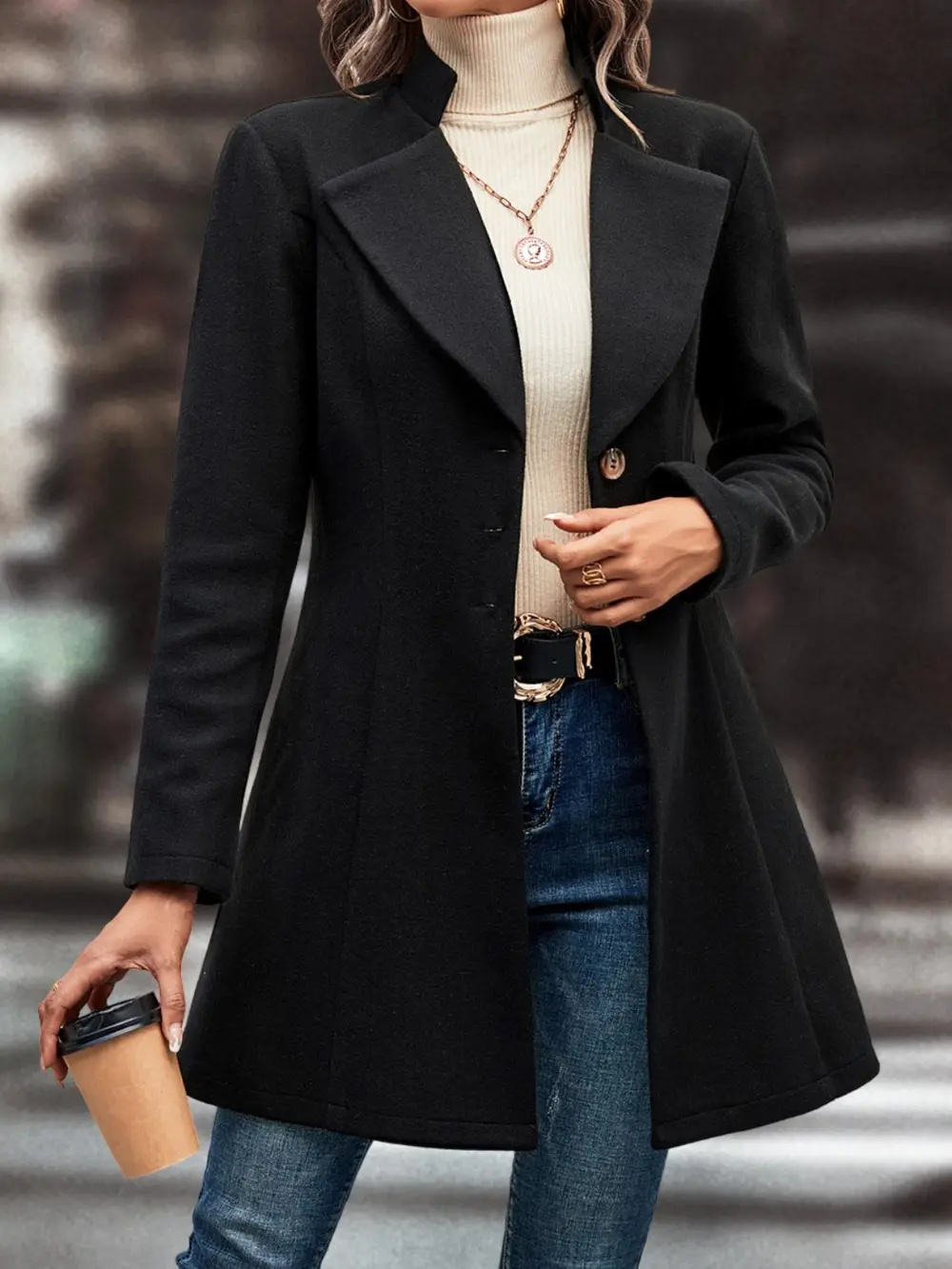 Button Up Longline Coat, image 3