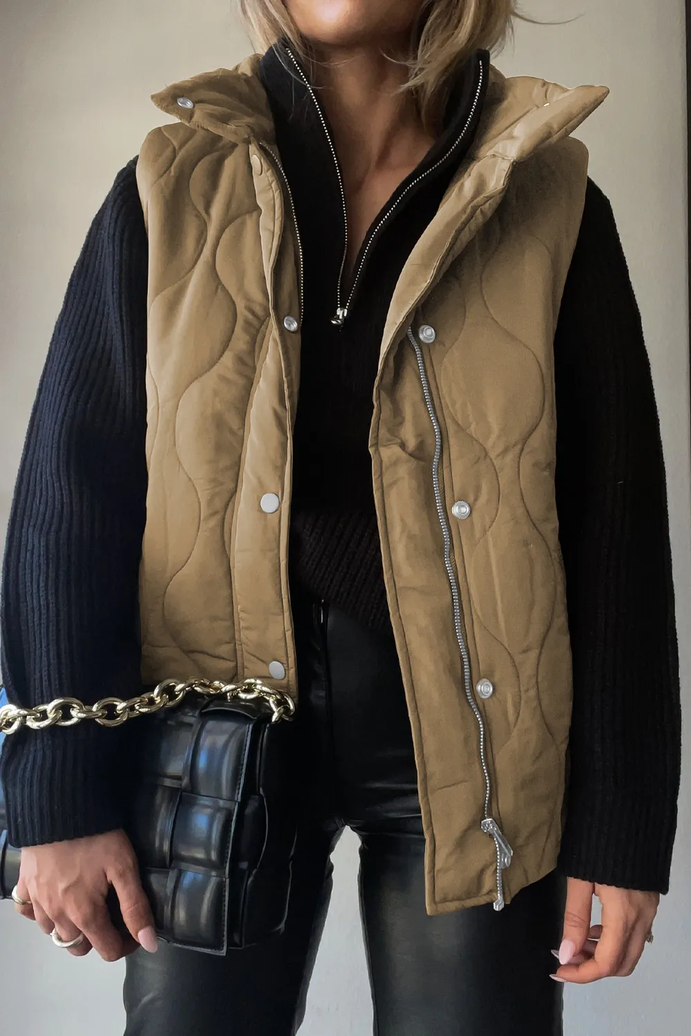 Collared Neck Vest with Pockets, image 24