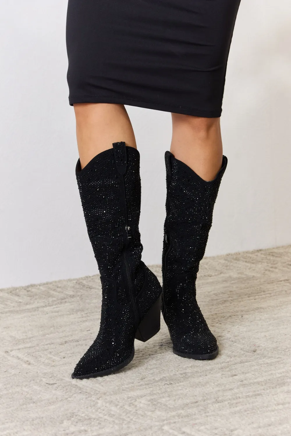 Rhinestone Knee High Cowboy Boots, image 5