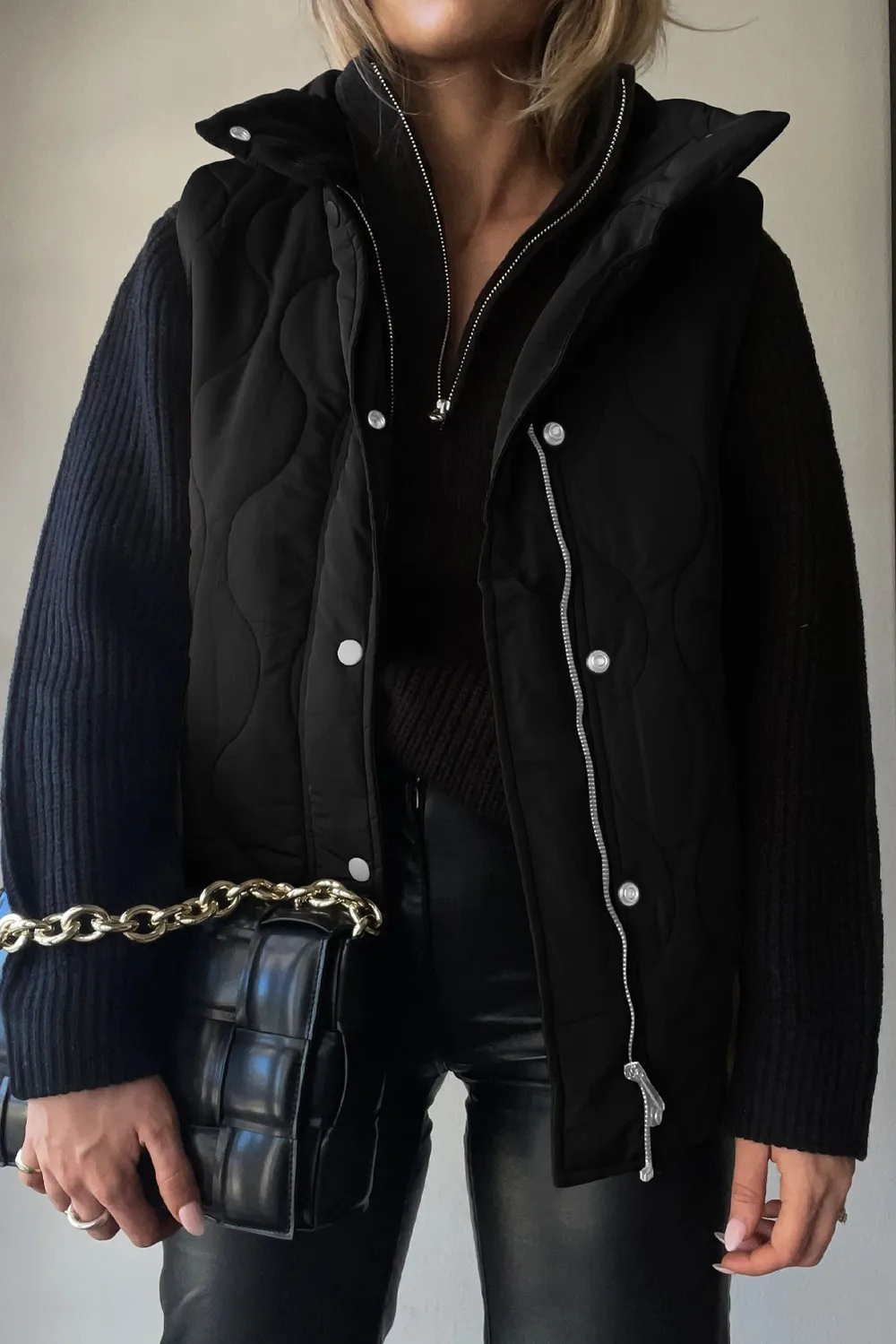 Collared Neck Vest with Pockets, image 4