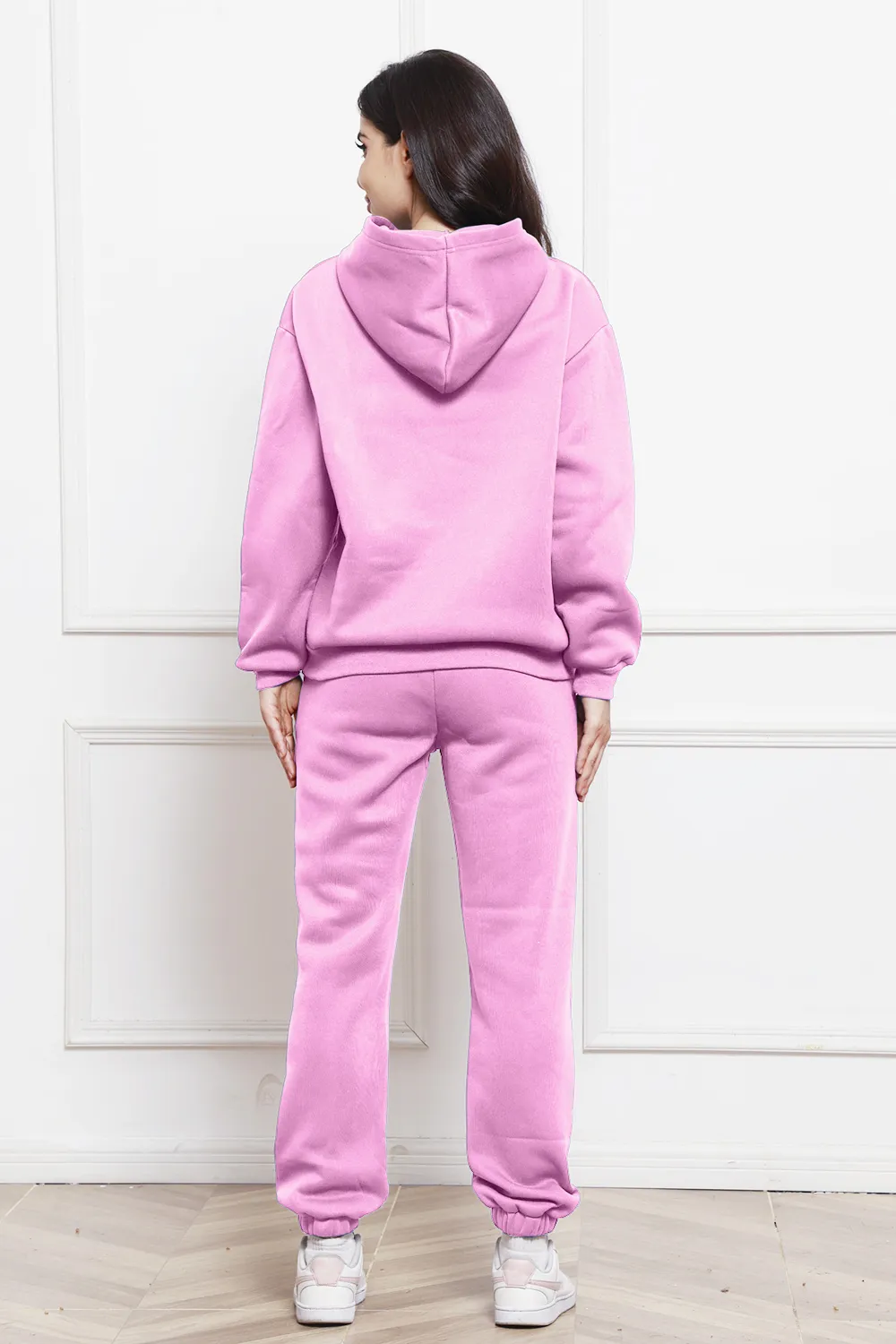 Drop Shoulder Long Sleeve Hoodie and Pants Set, image 12