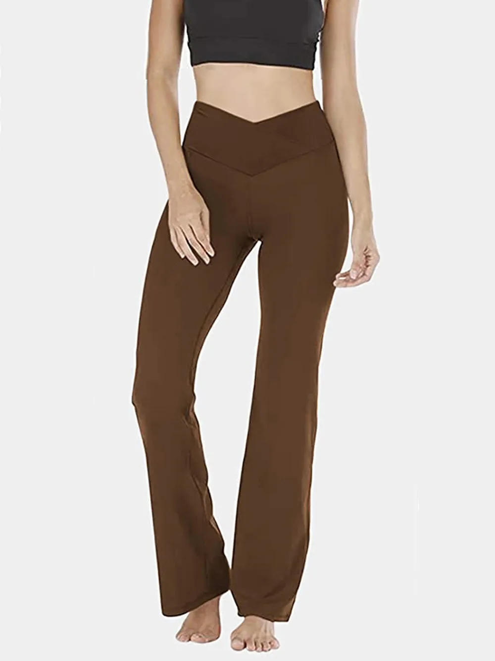 V-Waist Bootcut Long Pants, image 15
