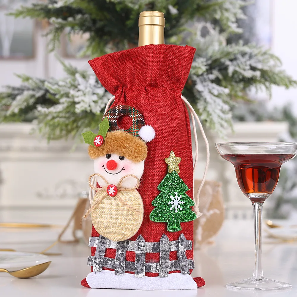 Assorted 2-Piece Christmas Doll Wine Bottle Covers, image 6