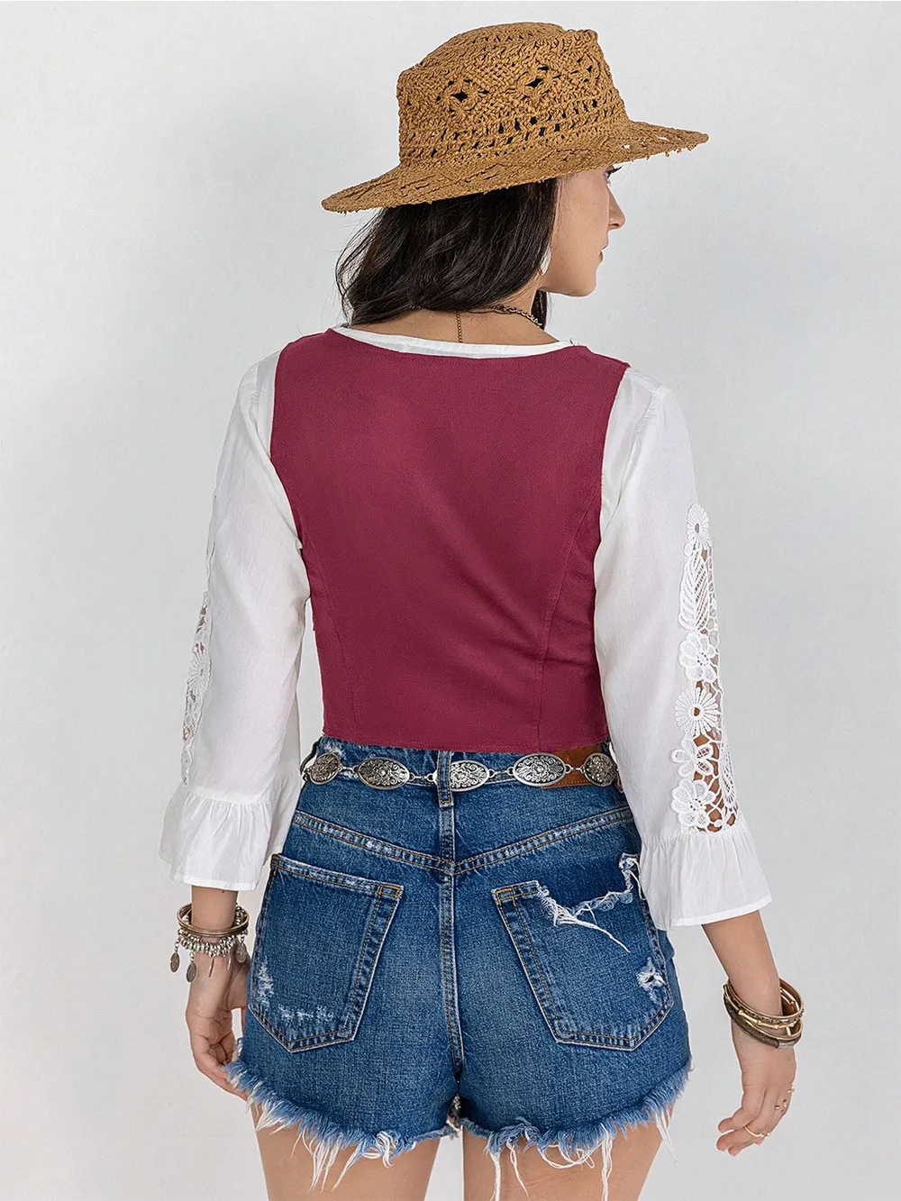 Fringe Lace-Up Vest, image 10