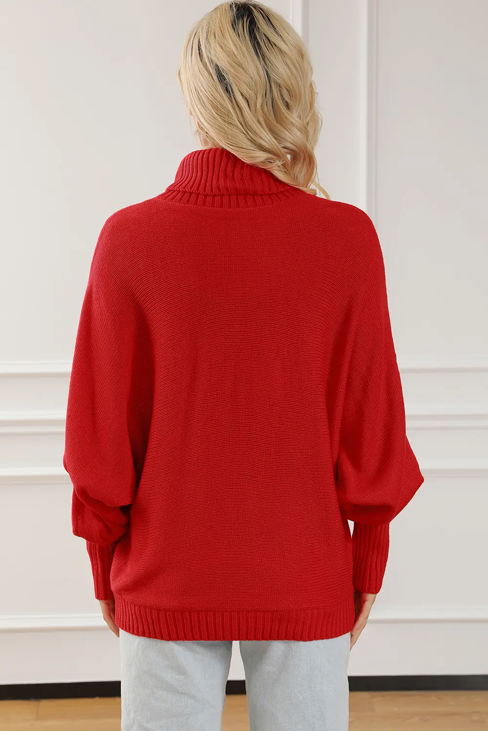Merry Letter Embroidered High Neck Sweater, image 8
