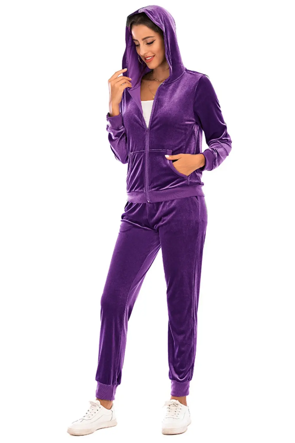 Zip-Up Hooded Jacket and Pants Set, image 28