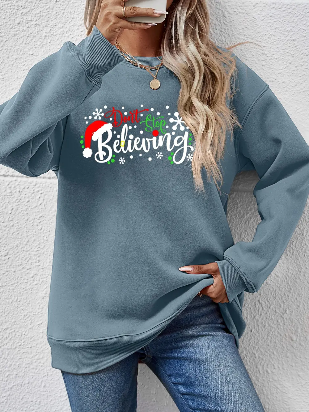 Letter Graphic Long Sleeve Sweatshirt, image 14