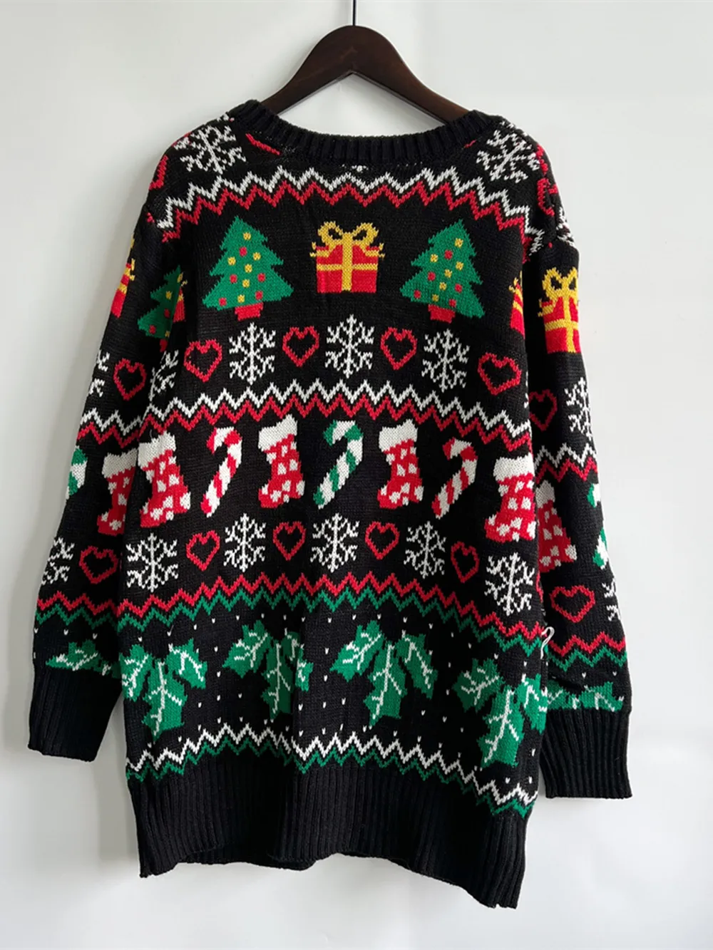 Printed Button Up V-Neck Long Sleeve Cardigan with Pockets, image 4