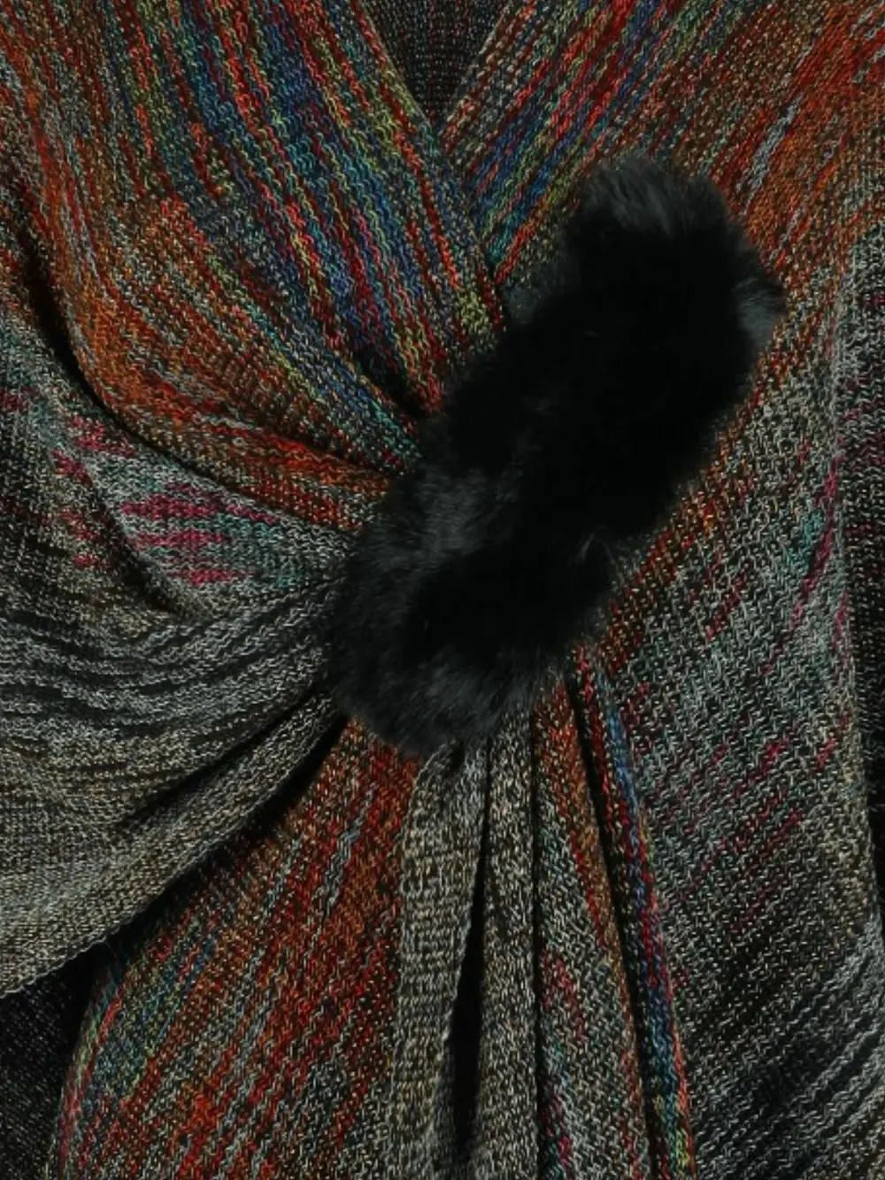 Heathered Fringe Hem Poncho, image 10