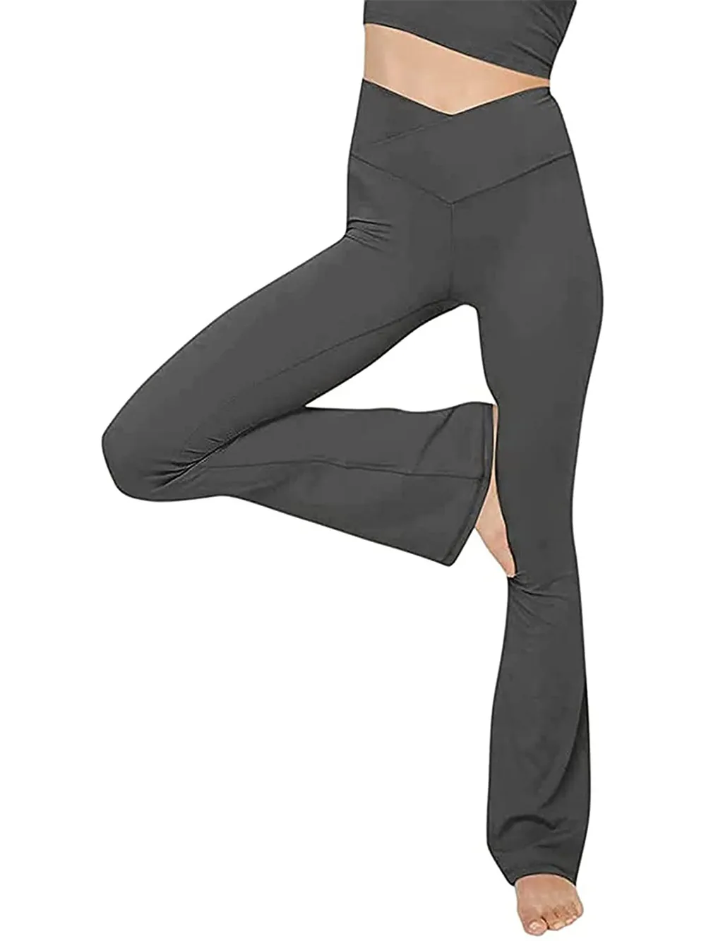 V-Waist Bootcut Long Pants, image 31