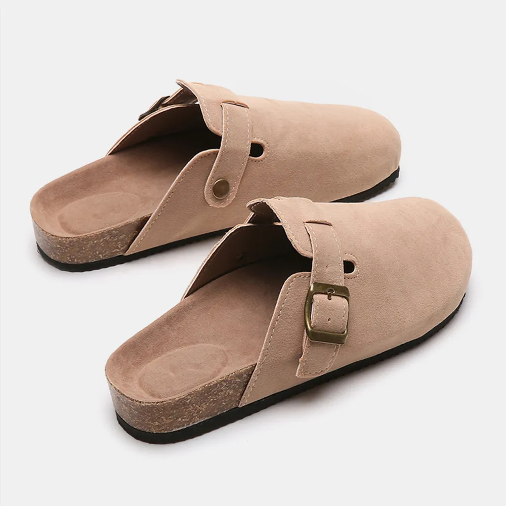 Suede Closed Toe Buckle Slide, image 23