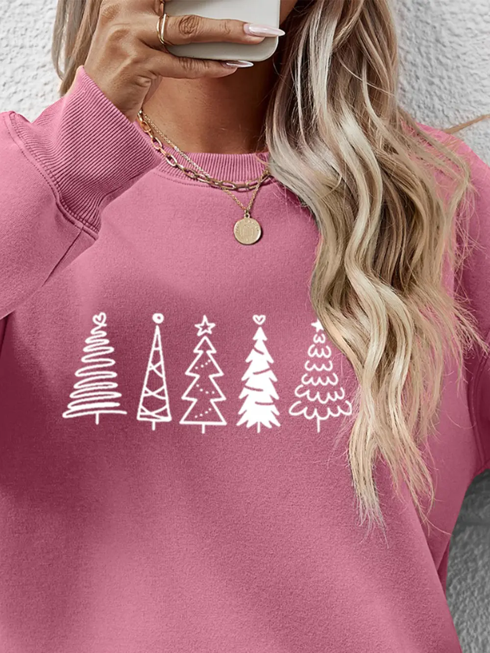 Christmas Tree Graphic Drop Shoulder Sweatshirt, image 15