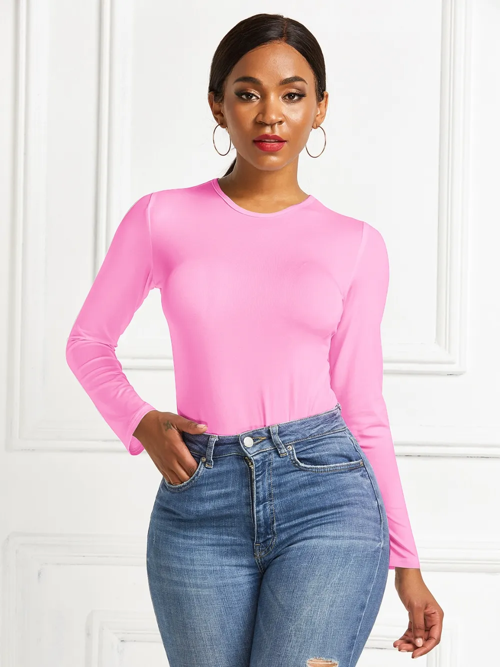 Round Neck Long Sleeve Bodysuit, image 19