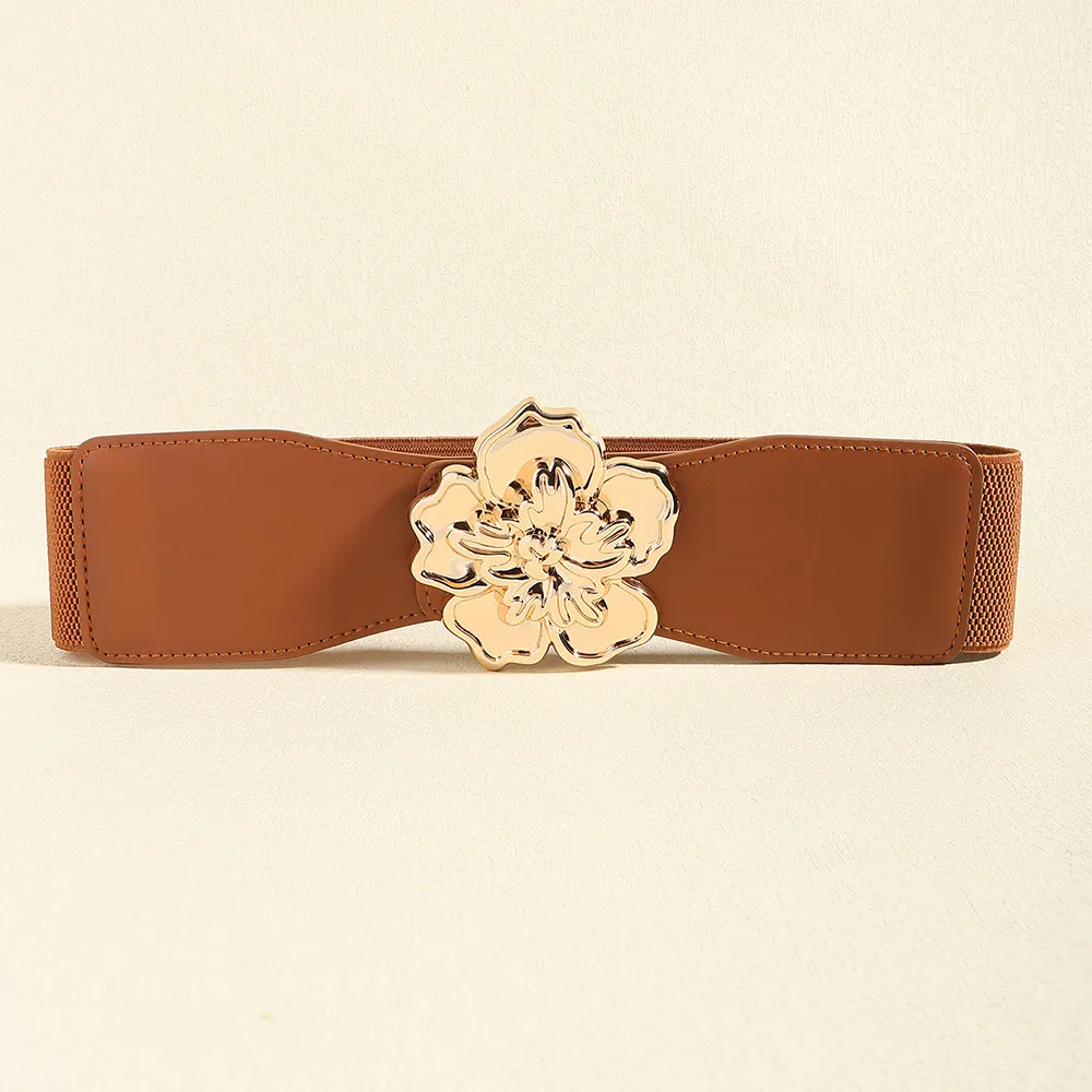 Flower Alloy Buckle Elastic Belt, image 7