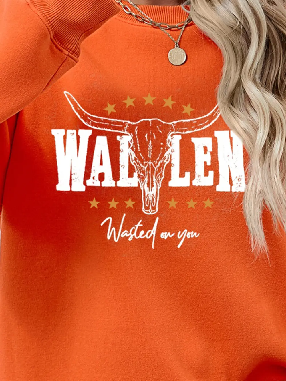 Graphic Round Neck Dropped Shoulder Sweatshirt, image 4