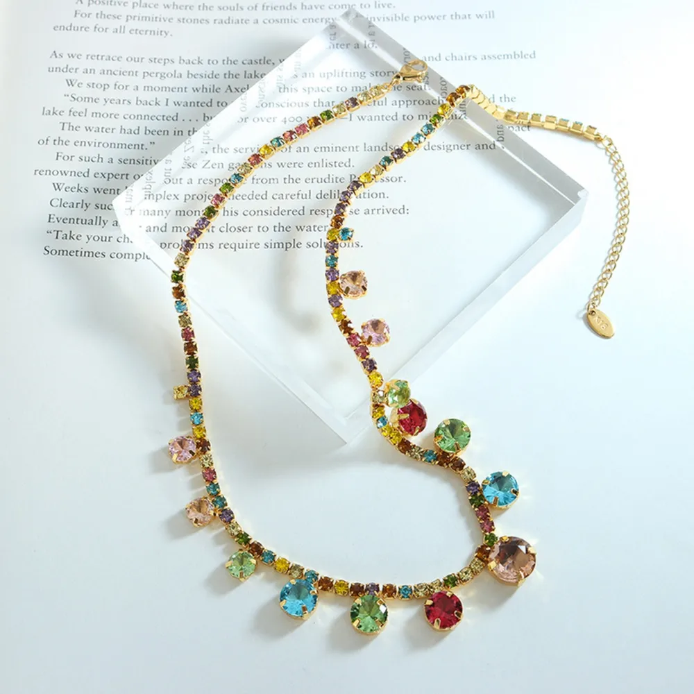 Crystal Copper Chain Necklace, image 2