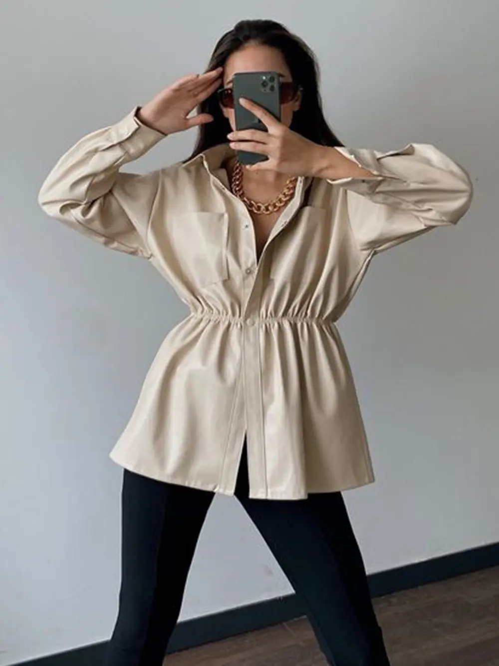 Snap Down Collared Jacket, image 4
