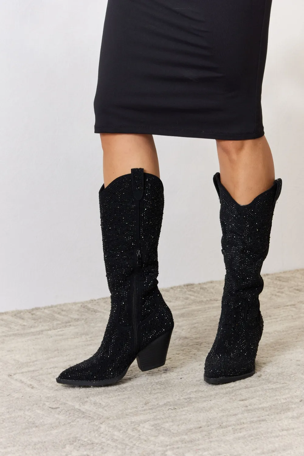 Rhinestone Knee High Cowboy Boots, image 6