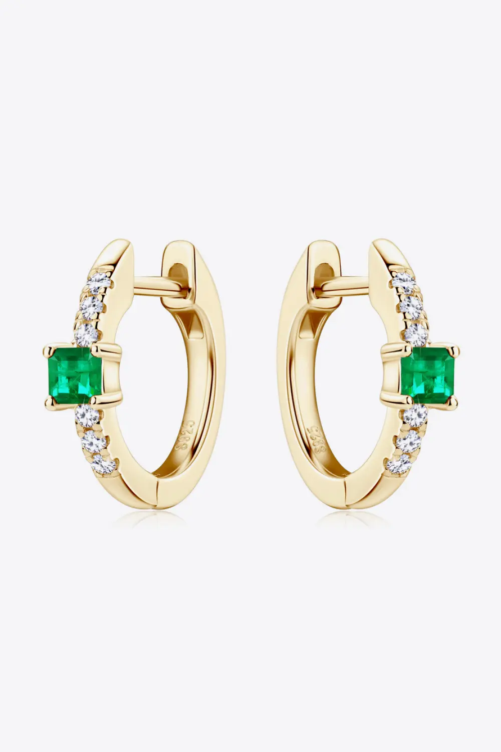 Lab-Grown Emerald Earrings