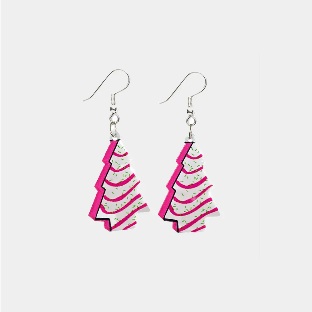 Geometric Shape Acrylic Dangle Earrings, image 2