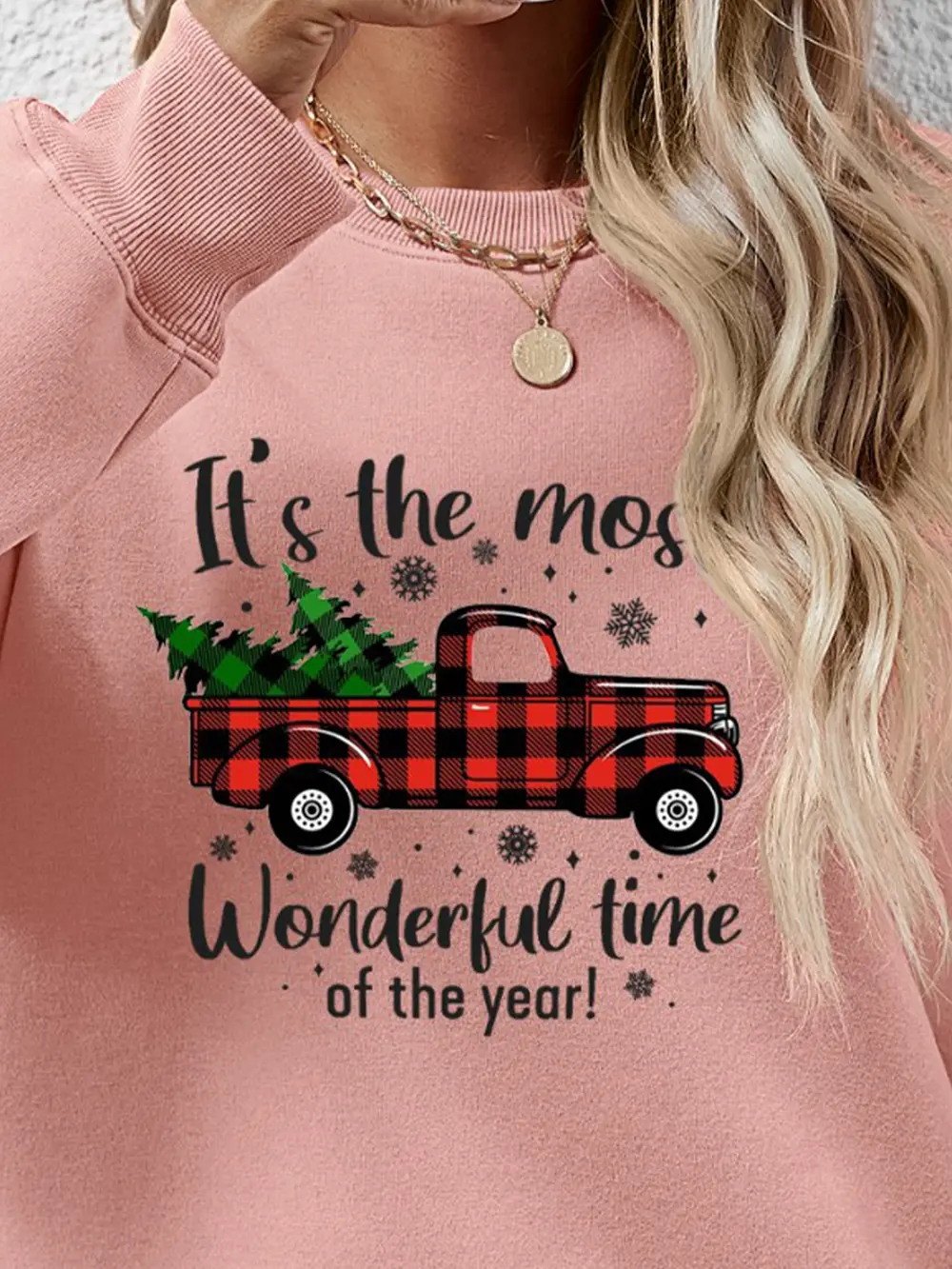 Graphic Round Neck Long Sleeve Sweatshirt, image 5