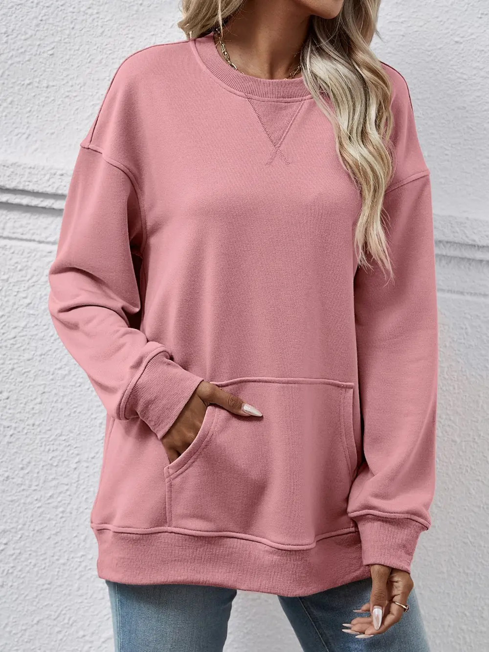 Round Neck Long Sleeve Sweatshirt, image 13