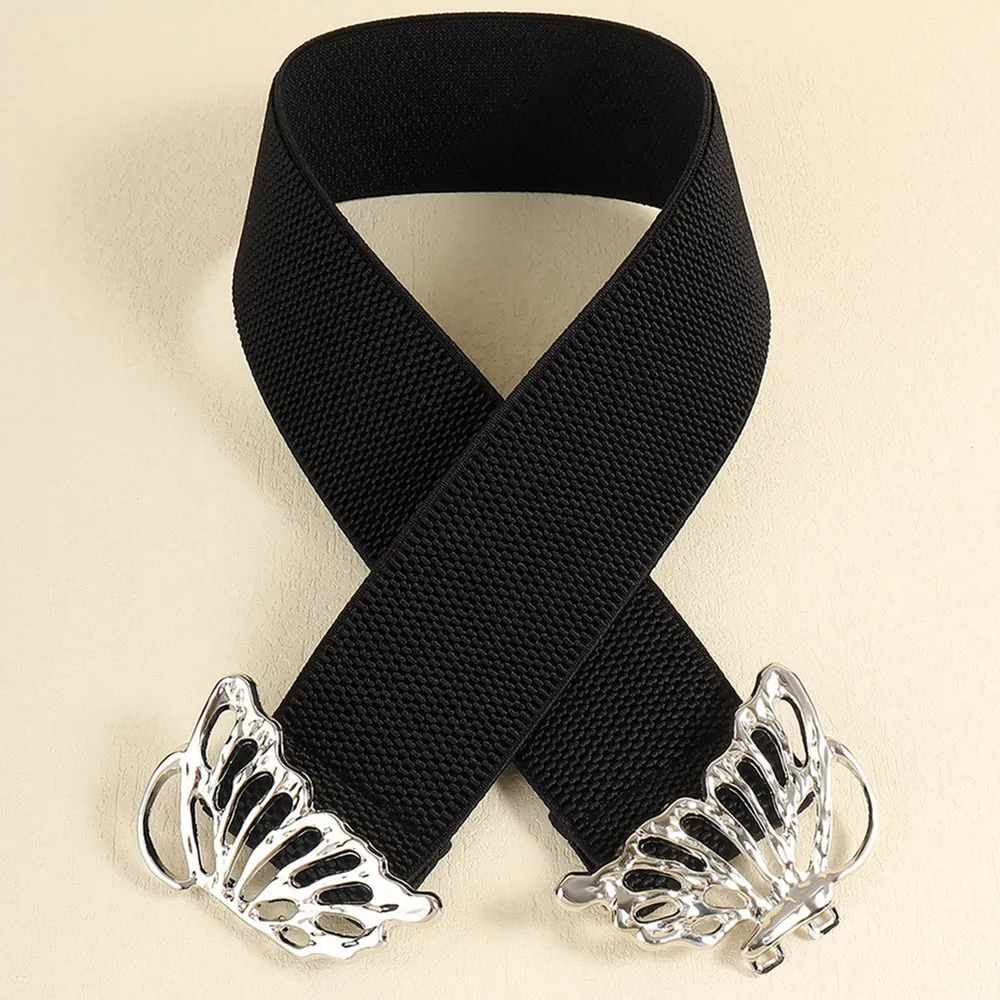 Butterfly Alloy Buckle Elastic Belt, image 8