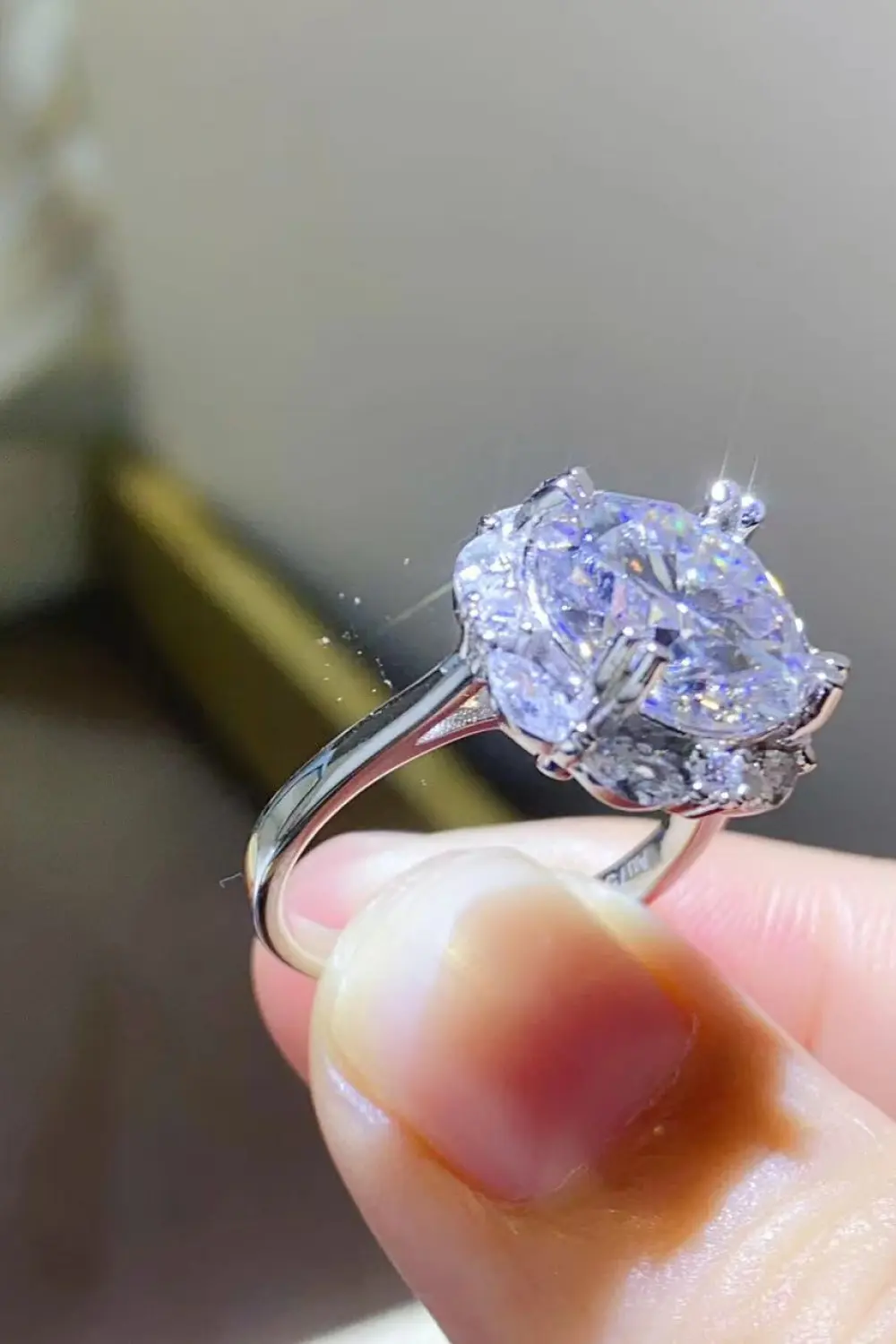 5 Carat Moissanite 925 Sterling Silver Ring, image 7
