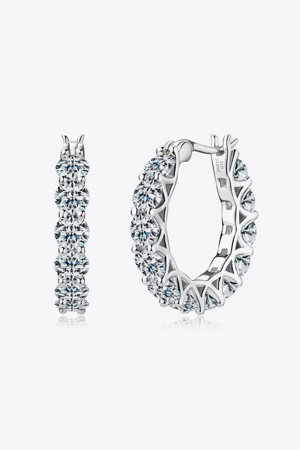 7.2 Carat Moissanite 925 Sterling Silver Earrings, image 9