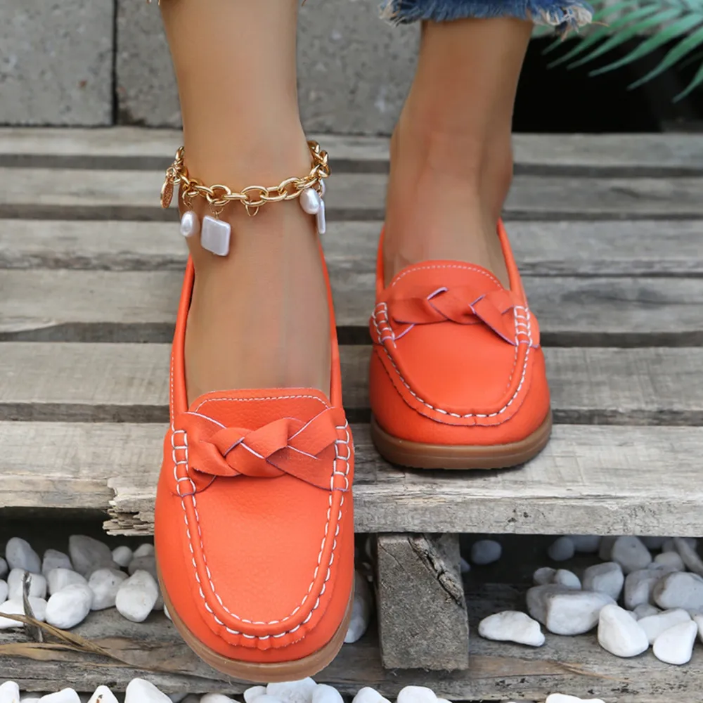 Weave Wedge Heeled Loafers, image 10