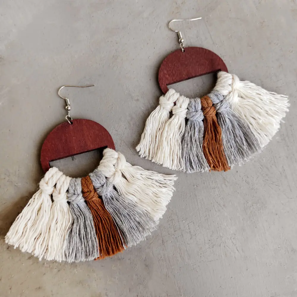 Tassel Detail Drop Earrings, image 8