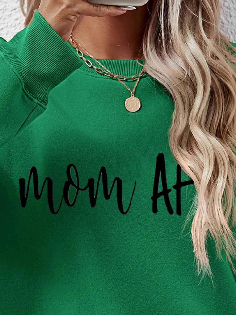 Letter Graphic Dropped Shoulder Sweatshirt, image 23